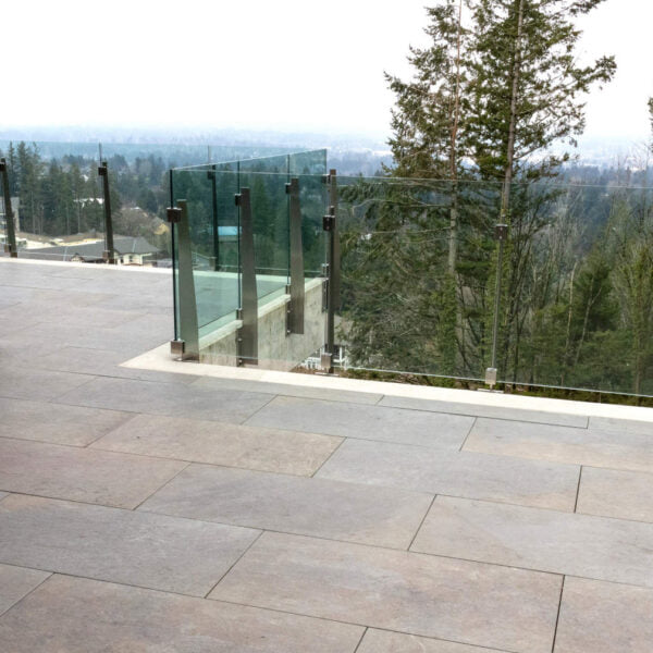 Stone Look Outdoor Porcelain Paver on Elevated Rooftop Deck