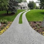 Driveway for Luxury Residence Uses Granite Cobblestone - HDG Building Materials