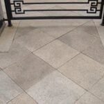 Luxury home with natural granite stone pavers and creates grand entrance - HDG Building Materials