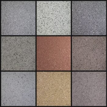 Grid Showing Nine Standard Colors for HDG Tech Granite Concrete Pavers