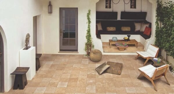 Travertine Walnut Porcelain Pavers