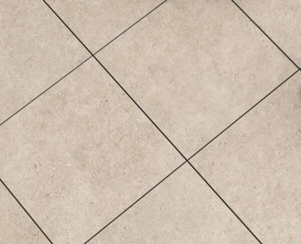 Slate Cream 24x24-inch porcelain pavers installation pattern.