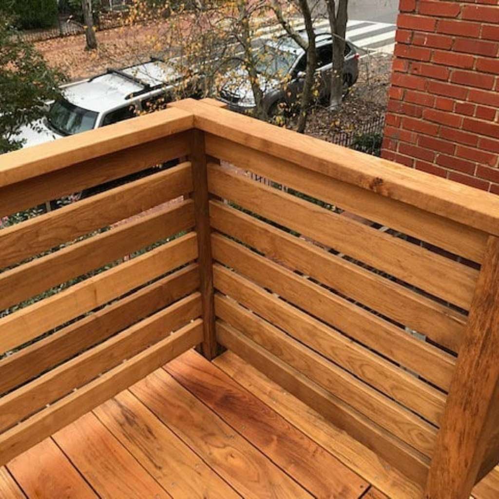 Black Locust decking paired with Sassafras railing.