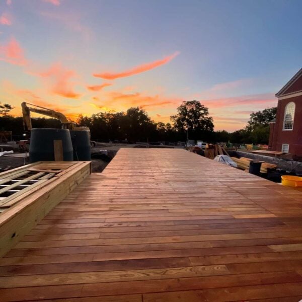 Black Locust decking at Yale University School of Divinity in New Haven, Connecticut.
